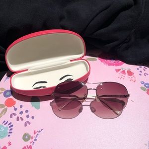 Kate Spade “Brittany” Aviator Sunglasses W/ Case